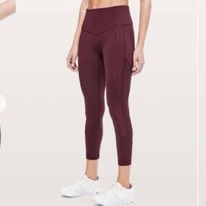 Lululemon Athletica Maroon Leggings